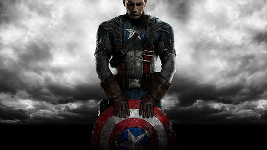 Captain America, Captain America: The First Avenger, film, Chris Evans, aktor, komik, superhero, Marvel Comics, captain america, marvel comics, film, chris evans, aktor, superhero, Wallpaper HD HD wallpaper