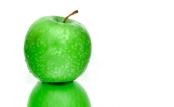 Green Apple Fresh, green apple, Food and Drink, Apple, Green, Fresh, Macro, Fruit, sunt, diet, vitaminer, HD tapet