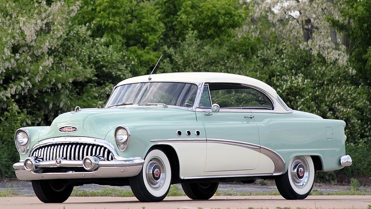 1953, Buick, класически, купе, осем, стар, оригинален, ретро, ​​roadmaster, супер, САЩ, реколта, HD тапет