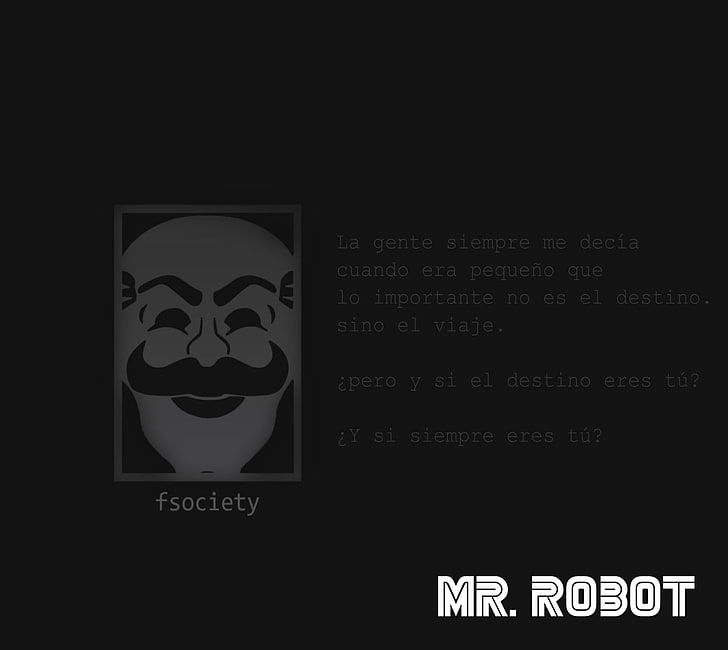 piratage, phrase, fond noir, fsociety, M. Robot, télé, espagnol, traduit, Fond d'écran HD