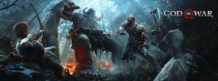 ورق الحائط الرقمي God of War ، God ، God of War ، Kratos ، Omega ، valhalla ، god of war 4 ، ألعاب الفيديو ، God of War (2018)، خلفية HD