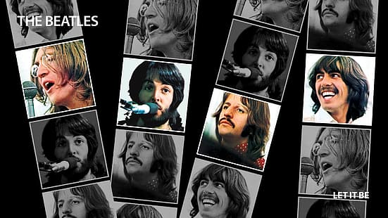 ビートルズ、ジョン・レノン、ポール・マッカートニー、リンゴ・スター、ジョージ・ハリスン、 HDデスクトップの壁紙 HD wallpaper