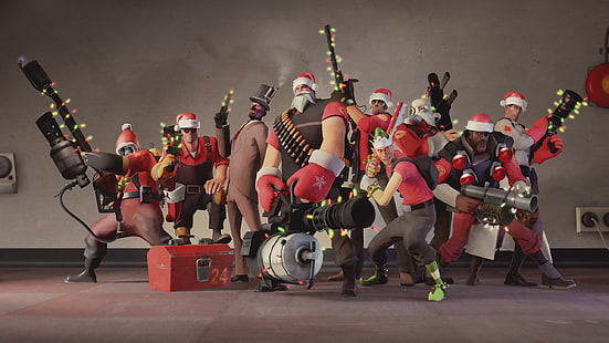 Team Fortress 2 characters, pyro, soldier, spy, medic, team fortress 2, tf2, sniper, heavy, engineer, scout, demoman, HD wallpaper HD wallpaper