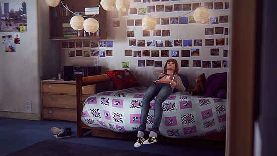 kemeja polo putih dan hitam pria, Life Is Strange, Max Caulfield, Wallpaper HD HD wallpaper