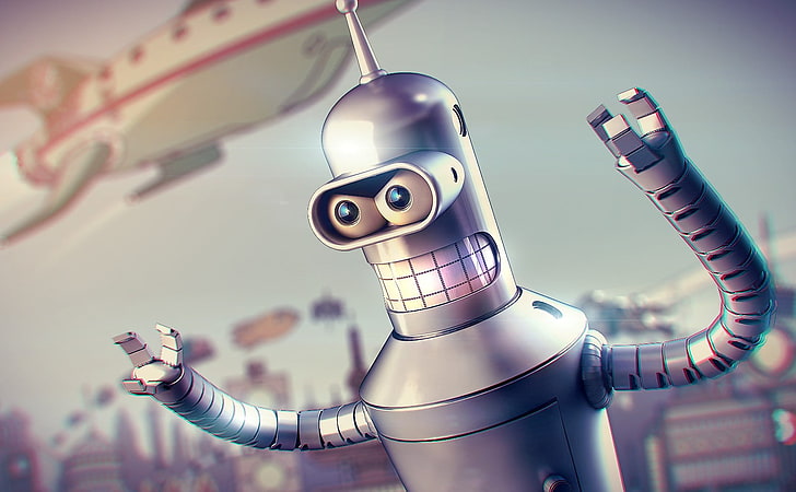 Bender, Futurama, robot, HD wallpaper