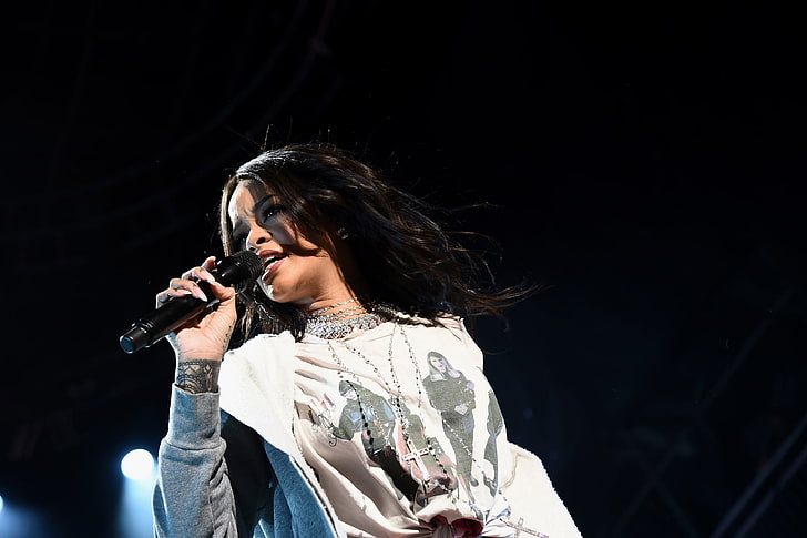 Rihanna Fenty, rihanna, singer, performance, march madness, music festival, HD wallpaper