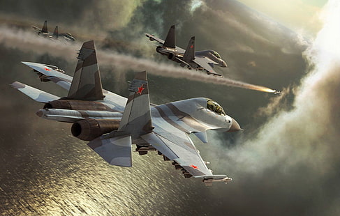 Jet Fighters, Sukhoi Su-30, Sukhoi Su-30MKI, HD wallpaper HD wallpaper