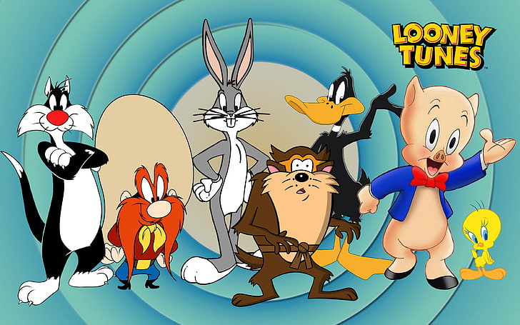 Looney Tunes Karakter Sylvester Kedi Yosemite Sam Bugs Bunny Tazmanya Devi Daffy Ördek Domuz Domuz Tweety Kuş Masaüstü Hd Duvar Kağıdı 3840 × 2400, HD masaüstü duvar kağıdı
