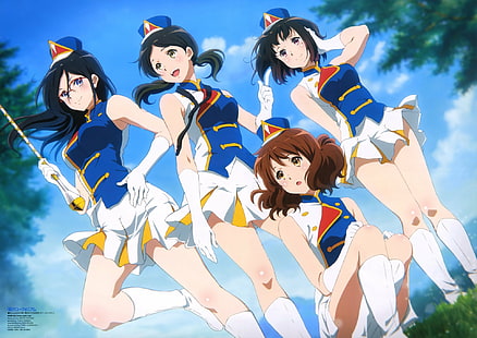 Anime, som!Asuka Tanaka Euphonium, Haruka Ogasawara, Kaori Nakaseko, Kumiko Oumae, HD papel de parede HD wallpaper