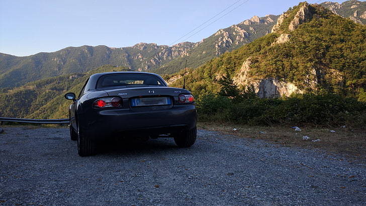 Italia, Liguria, Mazda MX-5, paisaje, coche, viaje, Fondo de pantalla HD