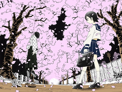 Anime, Sayonara, Zetsubou-Sensei, Kafuka Fuura, Nozomu Itoshiki, HD masaüstü duvar kağıdı HD wallpaper