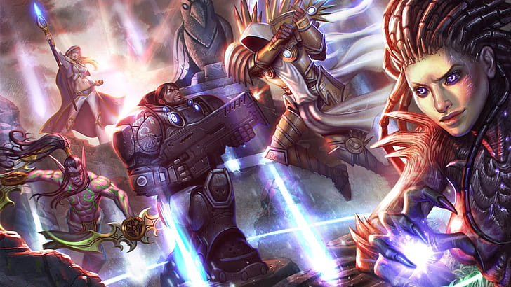 Heroes of the Storm, illustration de personnages de jeux vidéo, Heroes, Storm, Fond d'écran HD