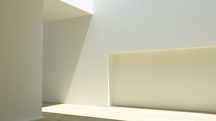 ściana pomalowana na biało, abstrakcja, minimalizm, jasne, kształty, beż, Tapety HD