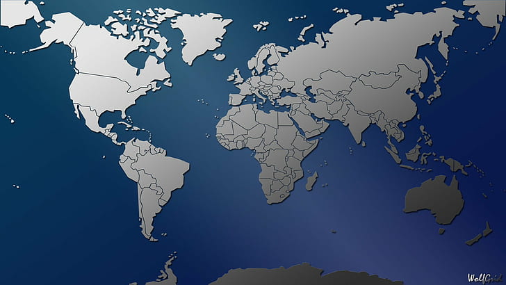 Countries, map, world, World Map, HD wallpaper