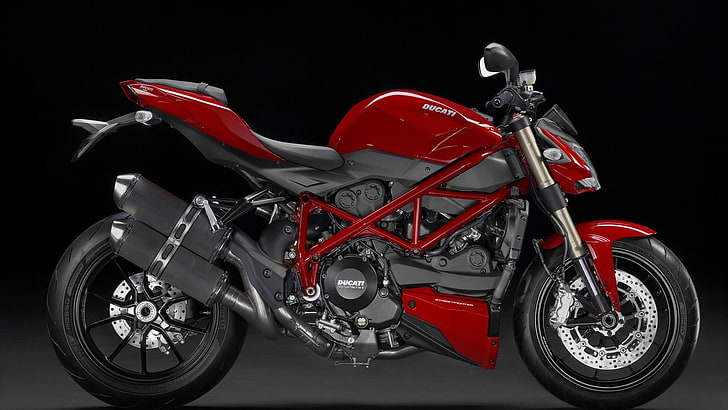 دراجات نارية حمراء دوكاتي جانب مقاتلة الشوارع 1920x1080 دراجات نارية Ducati HD Art، خلفية HD