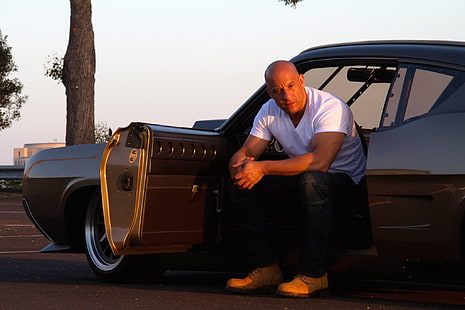 Fast and Furious, Furious 7, Dominic Toretto, Vin Diesel, Sfondo HD HD wallpaper