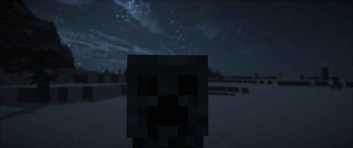 Minecraft Creeper Screengrab, Videospiele, Nacht, Minecraft, HD-Hintergrundbild