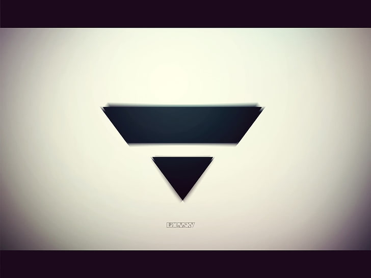 schwarzes Dreieck Logo, Farbe, Design, Abstraktion, Stil, Vogel, minimal, abstrakt, dunkel, Form, Mini, Tech, Rendern, neu, Kreativität, Willkommen, ein anderer Blick, Laevsky, HD-Hintergrundbild