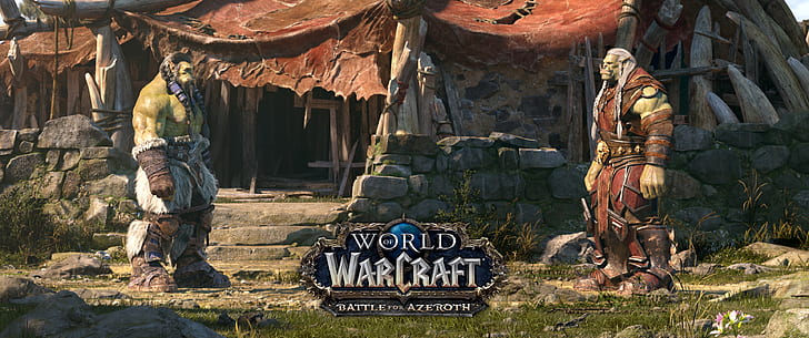 World of Warcraft, World of Warcraft: Pertempuran untuk Azeroth, Thrall (World Of Warcraft), Varok Saurfang, Wallpaper HD