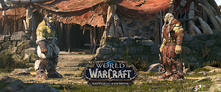 World of Warcraft, World of Warcraft: Battle for Azeroth, Thrall (World Of Warcraft), Varok Saurfang, HD тапет HD wallpaper