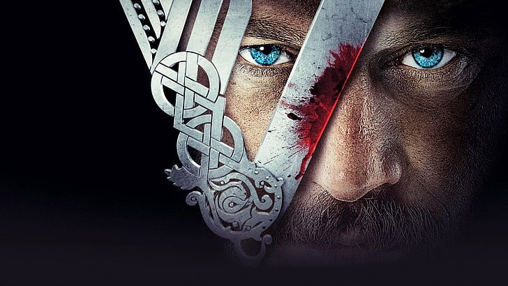 Ragnar Lothbrok, papel de parede digital, Programa de TV, Vikings, Logotipo, Vikings (Programa de TV), HD papel de parede
