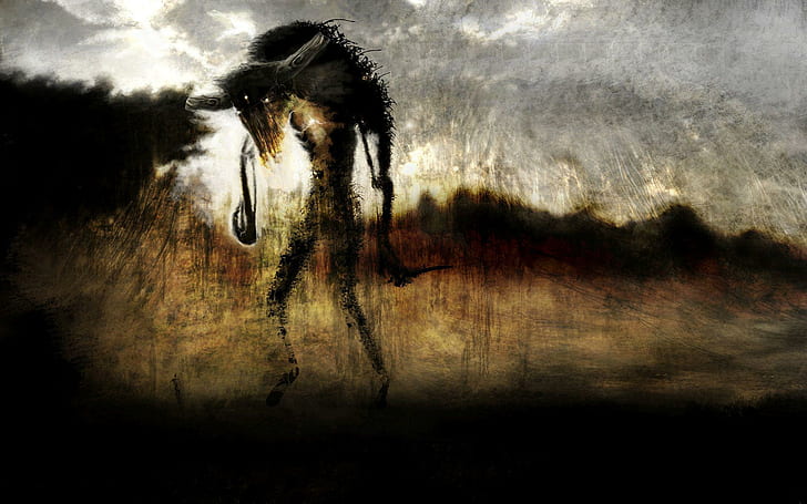 مخلوق مخيف ، لوحة الوحش الأسود ، الخيال ، 1920 × 1200 ، مخلوق، خلفية HD