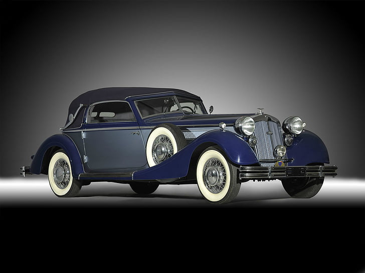 1937, 853, cabriolet, horch, lyx, retro, sport, HD tapet
