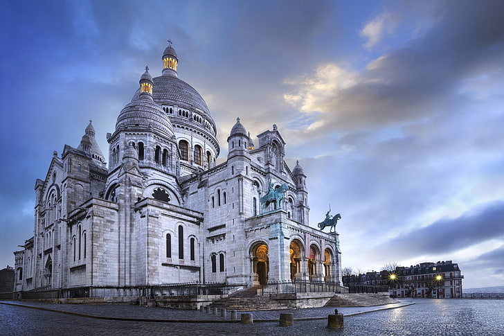 Francia, París, Basílica, Sacre Coeur, Fondo de pantalla HD