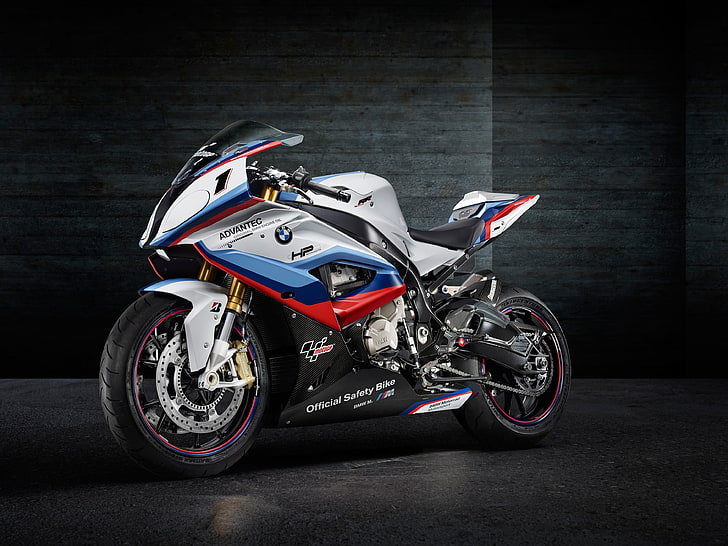 グレーとブルーのスポーツバイク、オートバイ、BMW S1000RR、Moto GP、スーパーバイク、s1000rr、 HDデスクトップの壁紙