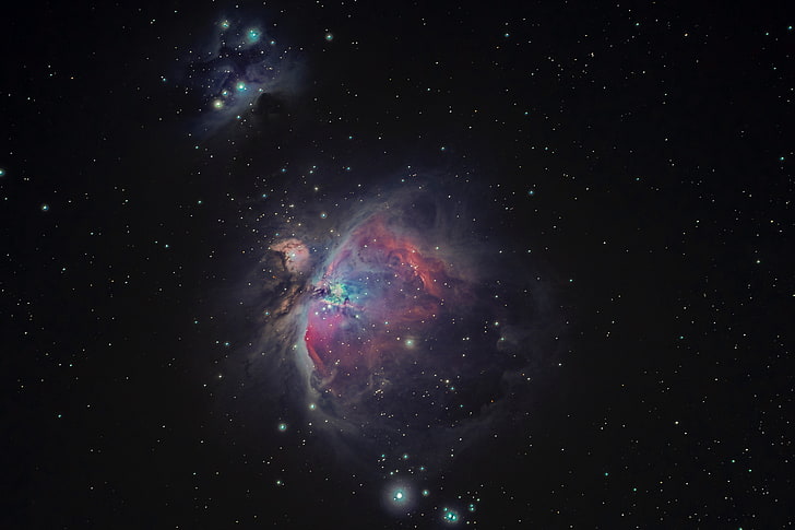 galaxy digital wallpaper, sternenhimmel illustration, nebel, weltraum, sternen, universum, orion, orionnebel, HD-Hintergrundbild