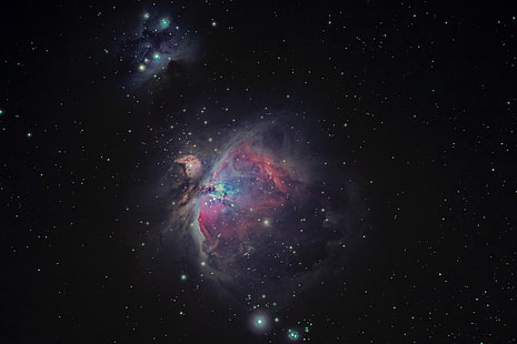 galaxy digital wallpaper, starry sky illustration, nebula, space, stars, universe, Orion, Orion Nebula, HD wallpaper HD wallpaper
