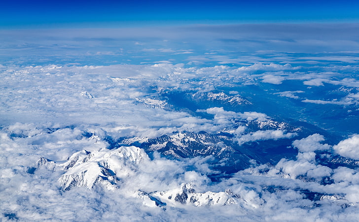 Alpes franceses, montanhas nevadas, natureza, montanhas, agradável, azul, neve, alemanha, céu, alto, dramático, picos de montanhas, alpes, frança, itália, HD papel de parede
