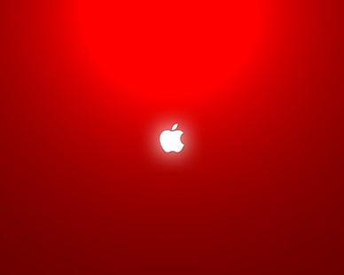 التكنولوجيا، أبل، الهاتف، اللون الأحمر، خلفية بسيطة، تصميم فني، IOS، شعار أبل، التكنولوجيا، أبل، الهاتف، اللون الأحمر، خلفية بسيطة، تصميم فني، iOS، خلفية HD HD wallpaper