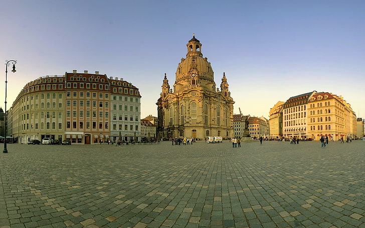 perkotaan, Dresden, Frauenkirche, Wallpaper HD