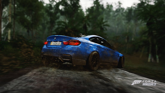 Forza Games, forza horizon 3, BMW M4, offroad, boue, Drifting, jeux vidéo, Fond d'écran HD HD wallpaper