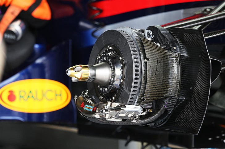 motore in acciaio nero, Formula 1, Red Bull, Sfondo HD