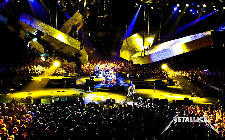 Metallica concert, metallica, concert, fan, show, light, HD wallpaper