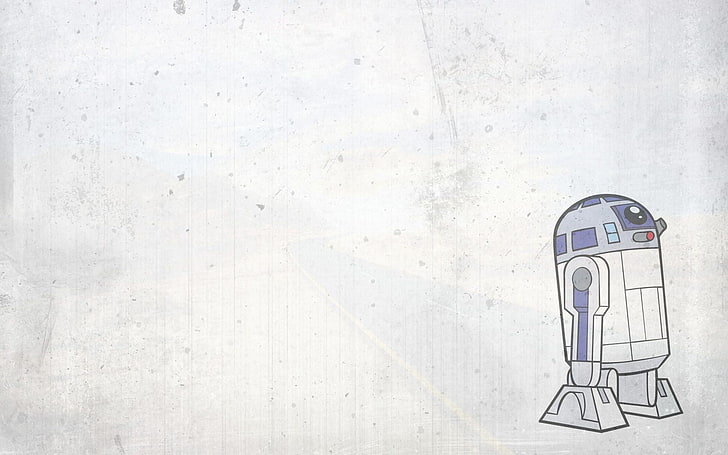 Star Wars, R2-D2, Minimalismus, HD-Hintergrundbild