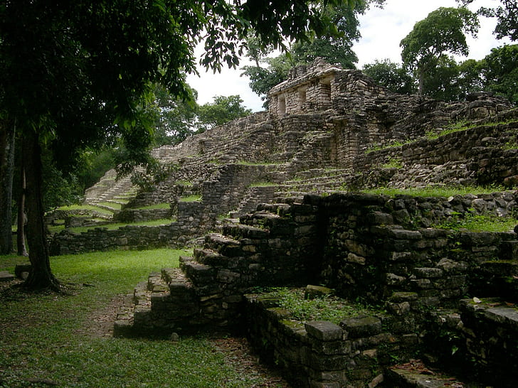 Maya (peradaban), reruntuhan, kuno, bangunan tua, Wallpaper HD