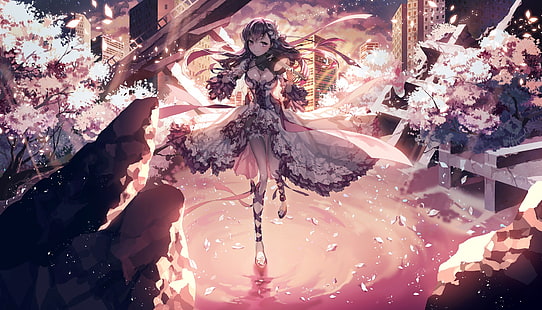 kobieta anime postać cyfrowa tapeta, dziewczyny anime, skrzypce, seria Fate, Fate / Stay Night, Matou Sakura, anime, Tapety HD HD wallpaper