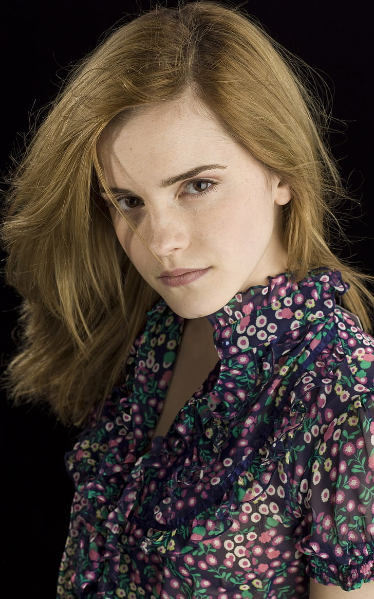 Emma Watson, attrice, celebrità, donne, esposizione di ritratti, Sfondo HD, sfondo telefono