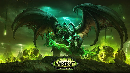 World of Warcraft: Legiun, video game, Illidan Stormrage, Illidan, iblis, World of Warcraft, World of Warcraft Legion, Wallpaper HD HD wallpaper