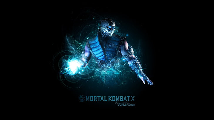 Mortal Kombat X Sub Zero, jeux vidéo, Mortal Kombat X, Mortal Kombat, fond simple, Sub-Zero, Fond d'écran HD