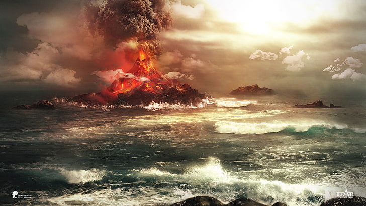 Eruptionen, Lava, HD-Hintergrundbild