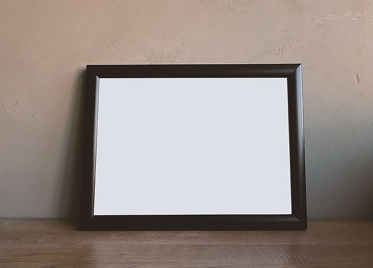 blank, concrete, empty, frame, image, indoors, margin, picture frame, room, wall, wood, public domain images, HD wallpaper