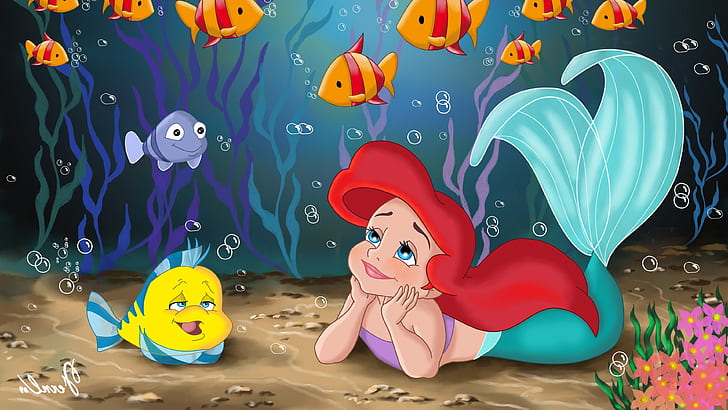 the little mermaid 4k  background images, HD wallpaper