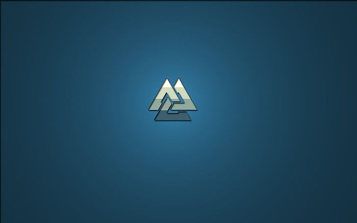 logotipo plateado, minimalismo, Fondo de pantalla HD