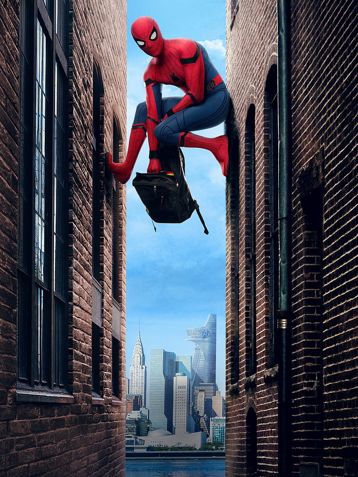Spider-Man Homecoming (Movie), Peter Parker, filmy, Spider-Man, superbohater, Tapety HD, tapety na telefon