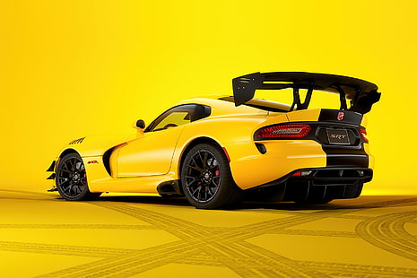 دودج ، دودج فايبر SRT ، سيارة ، دودج فايبر ، سيارة رياضية ، مركبة ، سيارة صفراء، خلفية HD HD wallpaper