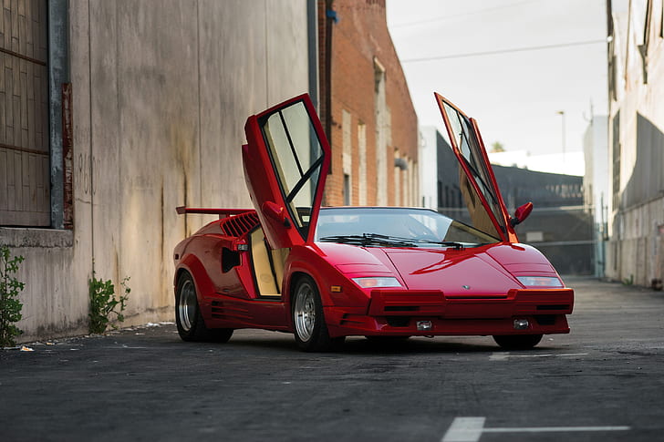 Lamborghini, Countach, especificaciones estadounidenses, 1988, 25 aniversario, Fondo de pantalla HD